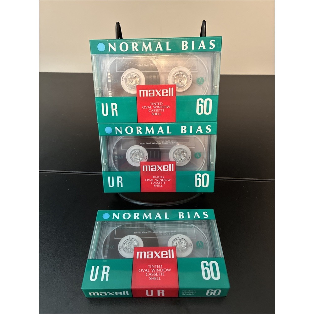 NEW Lot Of 3 Maxell UR60 Audio Cassette Tapes 60 Minute Normal Bias (NEW/SEALED)